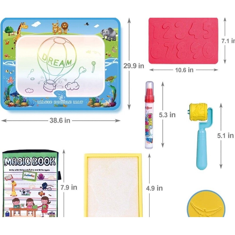 Fun Little Toys Water Doodle Drawing Mat 39-30 Inch